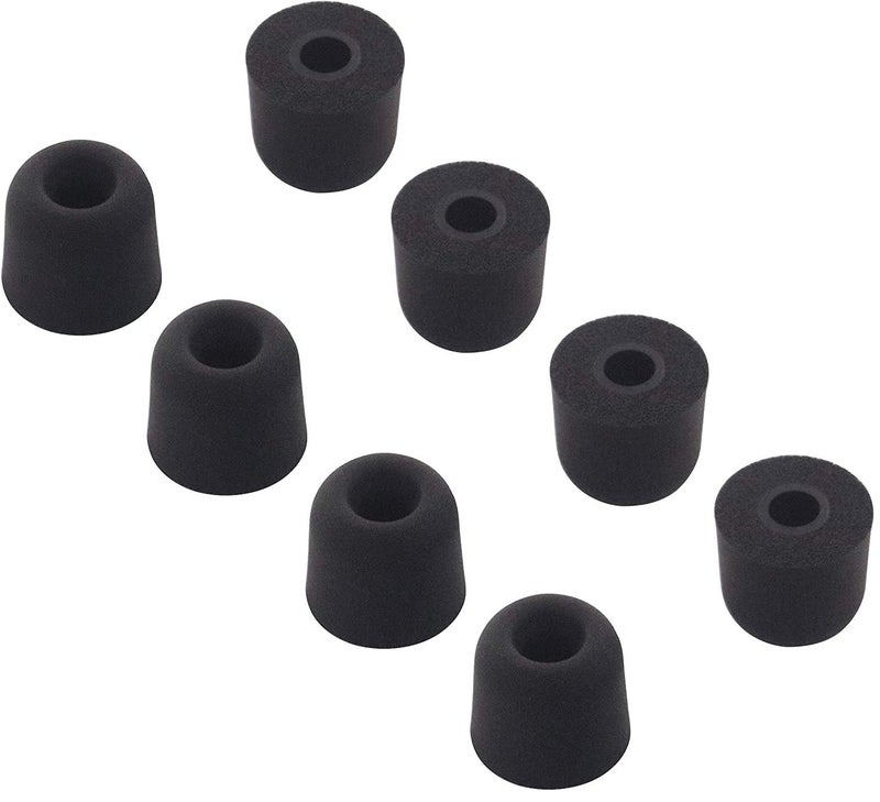 ALXCD Foam Eartips Compatible with 4.0mm Connect Hole, Medium Size 4 Pairs Soft Memory Foam Earbud Tips, Fit for Most in-Ear Headphones, Foam, Black - Image 1